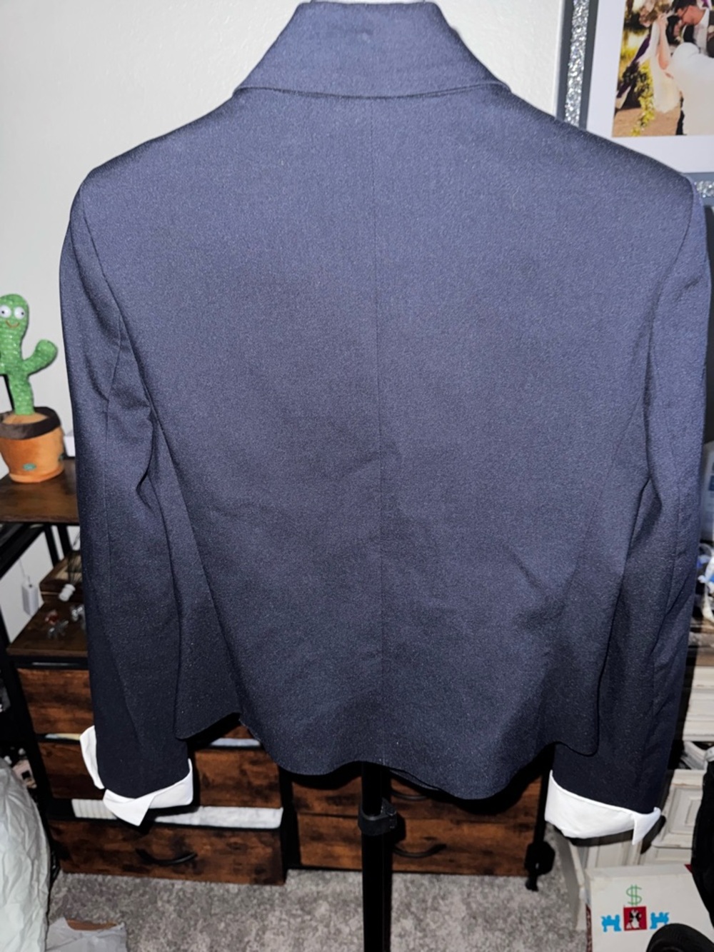 Zara Women’s Navy Double-Breasted Blazer - Picture 3 of 7